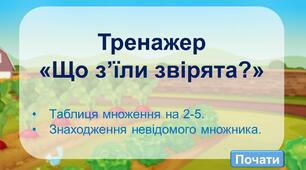 Інтерактивна презентація "Що з'їли звірята"