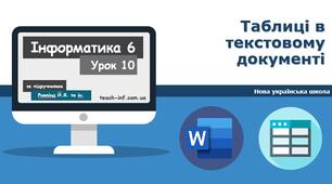 Таблиці в текстовому документі