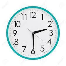 Half Past Two On The Round Dial Stock Photo, Picture and Royalty Free Image. Image 54028428.