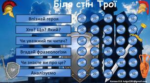 Інтерактивна гра за епічною поемою Гомера "Іліада"