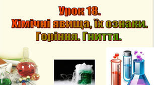 Урок 18 Хімічні явища, їх ознаки. Горіння. Гниття