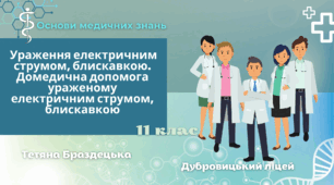 Презентація "Ураження електричним струмом, блискавкою. Домедична допомога ураженому електричним струмом, блискавкою "