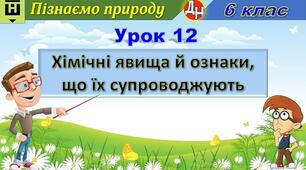 Відеоурок "Хімічні явища й ознаки, що їх супроводжують"