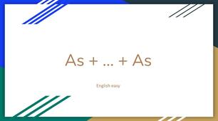 As + ... + As. Порівняння в англійській мові. Task