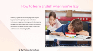 How to learn English more productive