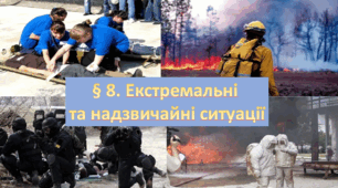 Презентація на тему " § 8. Екстремальні  та надзвичайні ситуації " 6 клас. Нуш за підручником Поліщук. Здоров'я безпека та добробут.