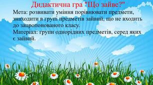 Дидактична гра "Що зайве?"