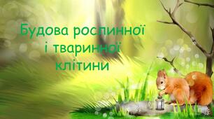 Будова рослинної і тваринної клітини