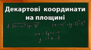 Контрольна робота з теми "КООРДИНАТИ НА ПЛОЩИНІ"