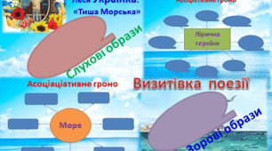 Картка: Визитівка поезії Л.Українки "Тиша морська"