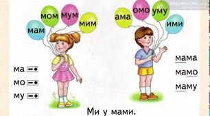 Закріплення звукового значення букви «ем». Велика буква М.  