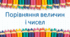 Порівняння величин і чисел
