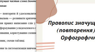 (НУШ за Заболотним) Правопис значущих частин слова (повторення).  Орфограма. Орфографічний словник