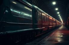 Бесплатное фото Метро в темной атмосфере