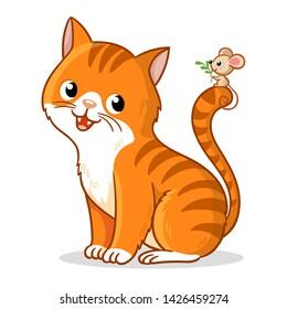 An Orange Striped Cat Cartoon Royalty Free Vector Image | peacecommission.kdsg.gov.ng