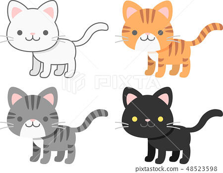 Four cats - Stock Illustration [48523598] - PIXTA