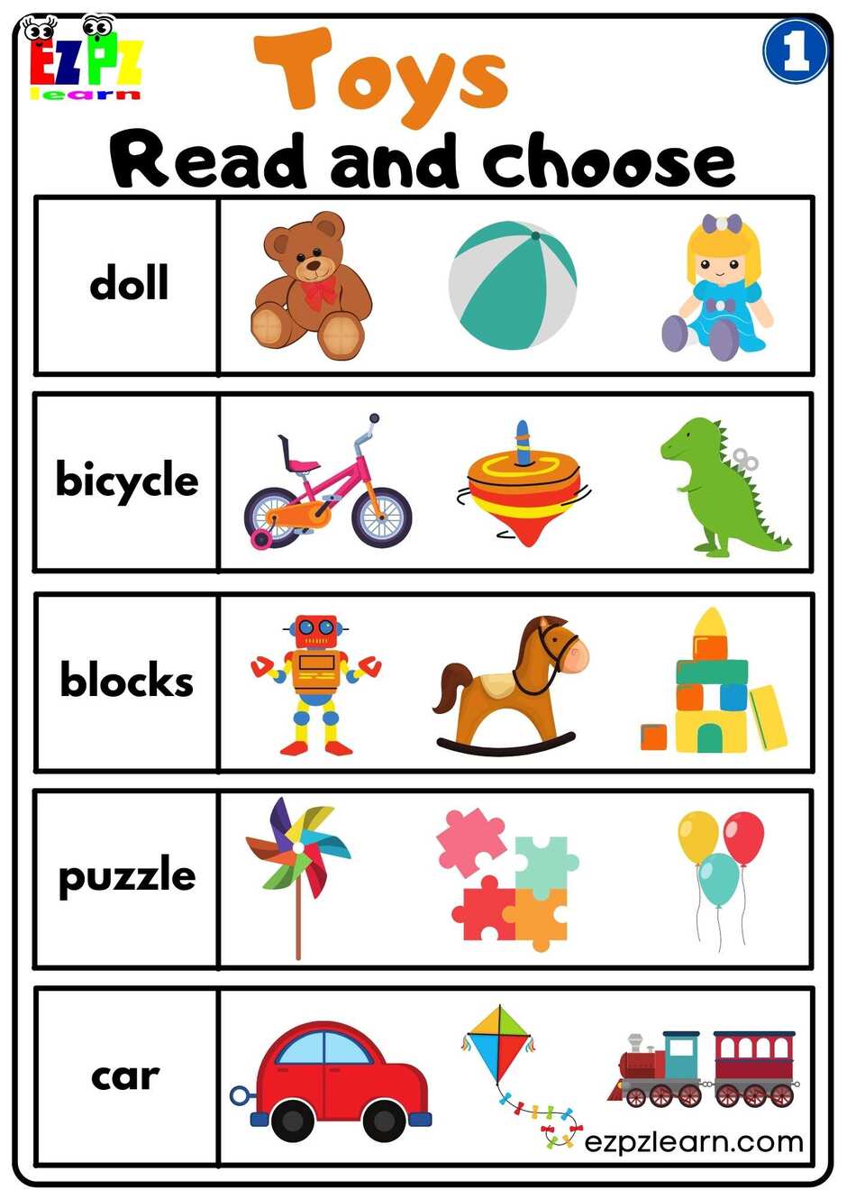 Toys - Ezpzlearn.com