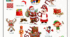 Плакат Christmas Characters and Food