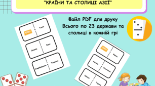 Географічне доміно “Країни та столиці Азії”
