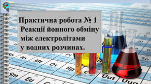 Практична робота № 1 "Реакції йонного обміну в розчинах електролітів"