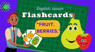 Флеш-картки на тему : «Fruit.Berries»(«Фрукти.Ягоди») до уроків англійської мови.