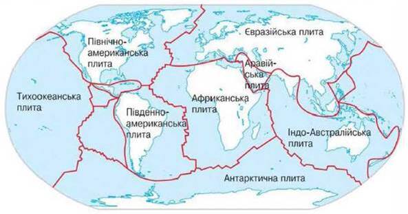 Контурная карта плиты