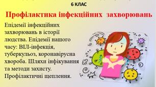 Презентація-конспект "Профілактика інфекційних захворювань" для 6 класу НУШ,