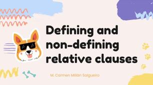 Defining and non-defining relative clauses