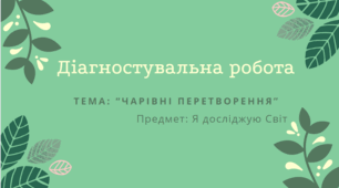 Діагностувальна робота №3 по темі «Чарівні  перетворення» 