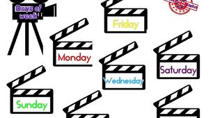 Наочний матеріал "Дні тижня-Days of the week"