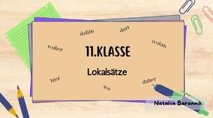 Підрядні речення місця (Lokalsätze) 