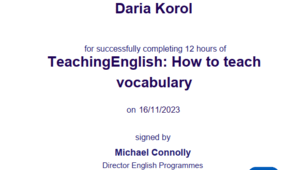 British Council. TeachingEnglish: How to teach  vocabulary