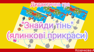 Дидактична гра "Знайди тінь" ( Новорічні іграшки)