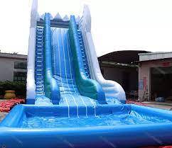 Large Inflatable Water Slide With Pool – inflatableisland.co