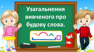 Презентація "Узагальнення вивченого про будову слова" 3 клас. Захарійчук