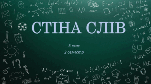Стіна слів ЯДС 3 клас НУШ (2 семестр)