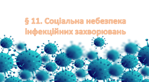 Презентація на тему: " § 11. Соціальна небезпека інфекційних захворювань ". Здоров'я, безпека та добробут 6 клас НУШ за підручником Шиян 2023 р.