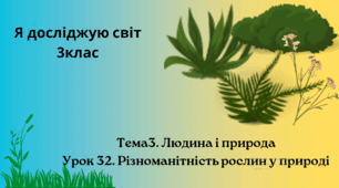 Різноманітність рослин у природі .ЯДС Презентація 3клас