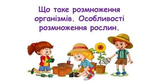 Презентація на тему "Що таке розмноження організмів.  Особливості розмноження рослин." 6 клас НУШ