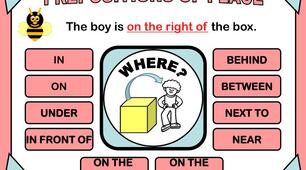 TEST "Prepositions IN, ON, UNDER, BEHIND"