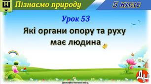 Відеоурок "Які органи опору та руху має людина"