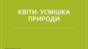 Презентація на тему "Квіти - усмішка природи"