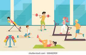 People Gym Vector Illustration Cartoon Character: стоковая векторная графика (без лицензионных платежей), 500482909 | Shutterstock
