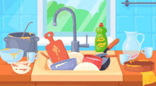 The man who didn't wash his dishes, текст та завдання до нього