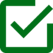 Ícone de marca de seleção verde