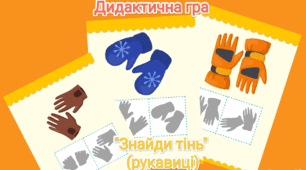 Дидактична гра "Знайди тінь" ( рукавички) 6 грудня День рукавиці ✋❄️