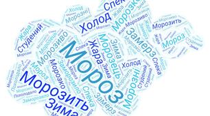Настрій зимовий. Хмара слів "Мороз"