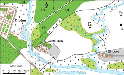 Урок-практикум. Як на планах місцевості й географічних картах визначити напрямки на об'єкти та відстані між ними. 6 клас - географія. Гільберг