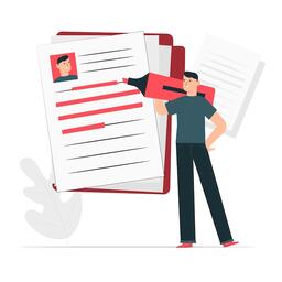 Безкоштовна векторна ілюстрація концепції резюме
