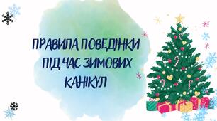 Правила поведінки під час зимових канікул